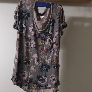 Anthropologie TLA v-neck T-shirt floral small